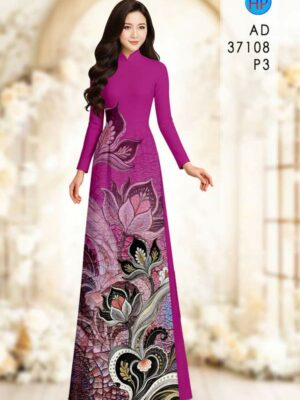 Vải Áo Dài Hoa Sen AD 37108