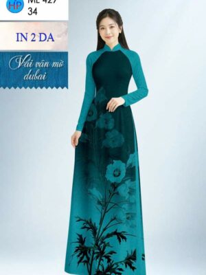 Vải Áo Dài Hoa In 4D AD ML429