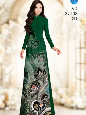 Vải Áo Dài Hoa Sen AD 37108