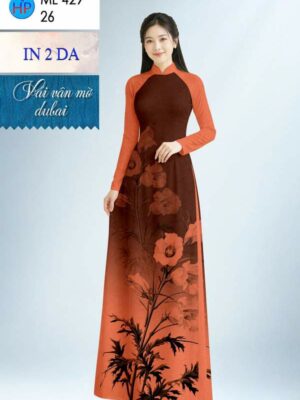 Vải Áo Dài Hoa In 4D AD ML429