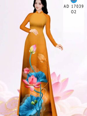 Vải Áo Dài Hoa Sen AD 17039