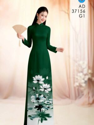 Vải Áo Dài Hoa Sen AD 37156