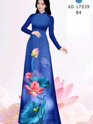 Vải Áo Dài Hoa Sen AD 17039