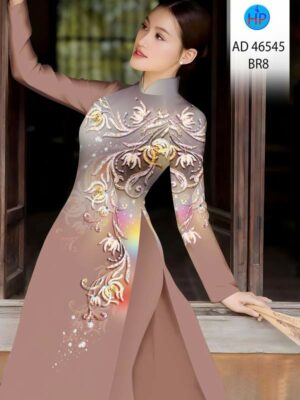 Vải Áo Dài Hoa Văn AD 46545