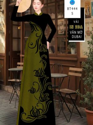 Vải Áo Dài Hoa In 4D AD BT444