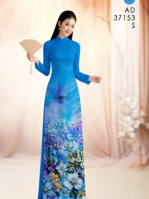 Vải Áo Dài Hoa In 3D AD 37153