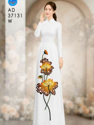 Vải Áo Dài Hoa Sen AD 37131