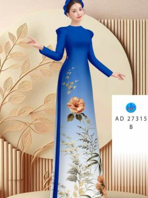 Vải Áo Dài Hoa In 3D AD 27315