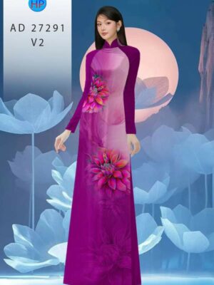 Vải Áo Dài Hoa In 3D AD 27291