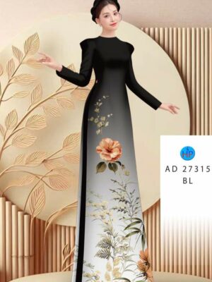 Vải Áo Dài Hoa In 3D AD 27315