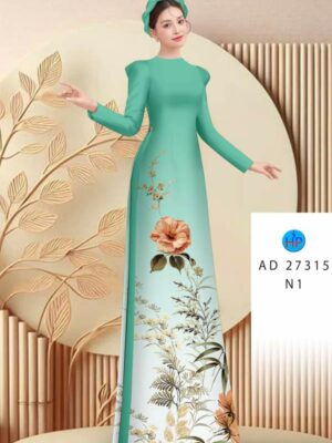 Vải Áo Dài Hoa In 3D AD 27315
