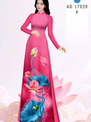 Vải Áo Dài Hoa Sen AD 17039