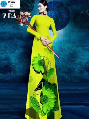 Vải Áo Dài Hoa Cúc AD LY247