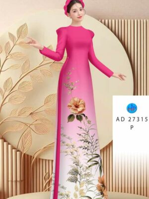 Vải Áo Dài Hoa In 3D AD 27315