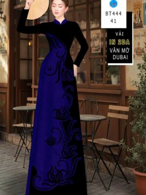 Vải Áo Dài Hoa In 4D AD BT444