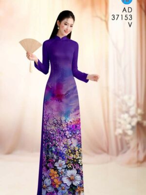 Vải Áo Dài Hoa In 3D AD 37153