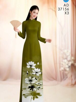 Vải Áo Dài Hoa Sen AD 37156