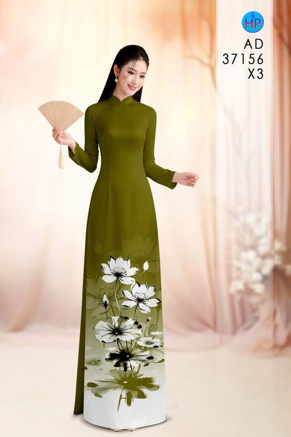 Vải Áo Dài Hoa Sen AD 37156