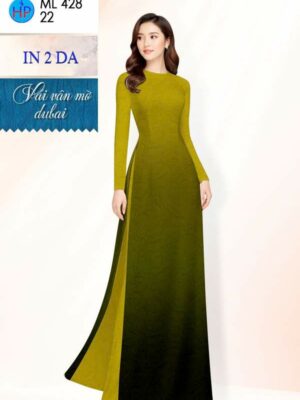 Vải Áo Dài Hoa In 4D AD ML428