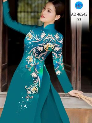 Vải Áo Dài Hoa Văn AD 46545