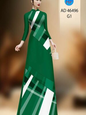 Vải Áo Dài Hoa Văn AD 46496