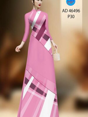 Vải Áo Dài Hoa Văn AD 46496