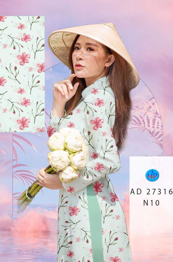 Vải Áo Dài Hoa Đều AD 27316