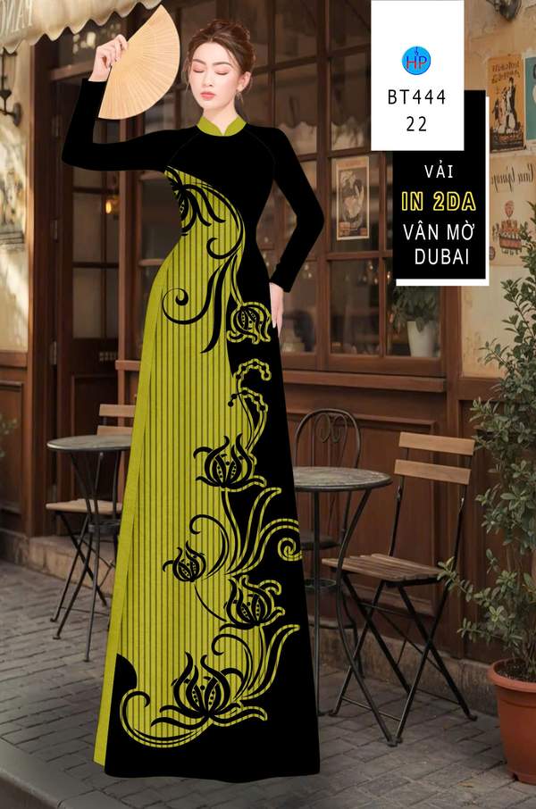 Vải Áo Dài Hoa In 4D AD BT444