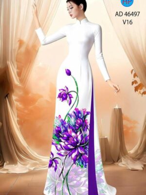 Vải Áo Dài Hoa Cúc AD 46497