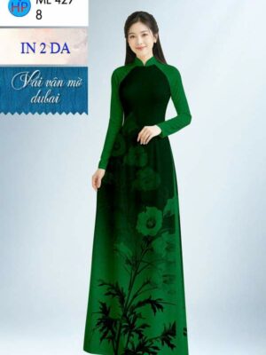 Vải Áo Dài Hoa In 4D AD ML429