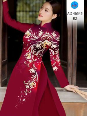 Vải Áo Dài Hoa Văn AD 46545