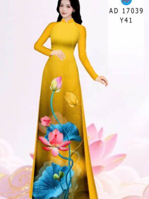 Vải Áo Dài Hoa Sen AD 17039