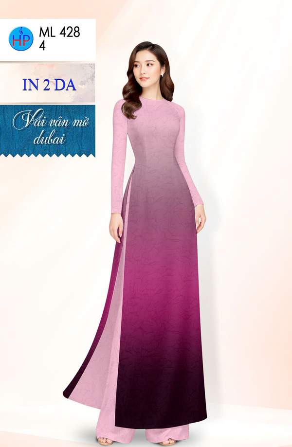 Vải Áo Dài Hoa In 4D AD ML428
