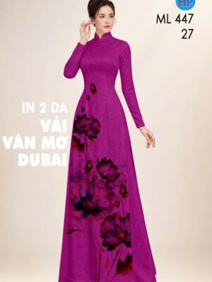 Vải Áo Dài Hoa In 4D AD ML447