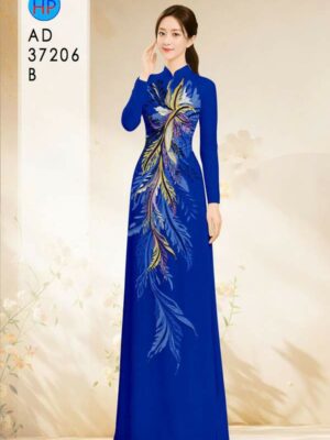 Vải Áo Dài Hoa In 3D AD 37206