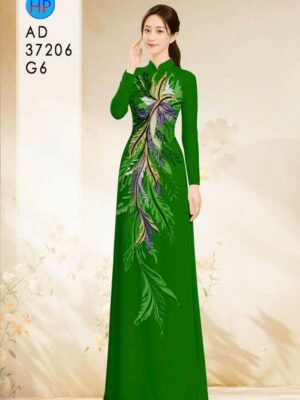 Vải Áo Dài Hoa In 3D AD 37206
