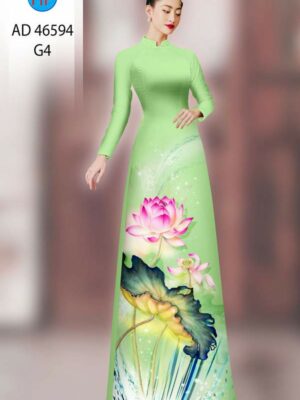 Vải Áo Dài Hoa Sen AD 46594