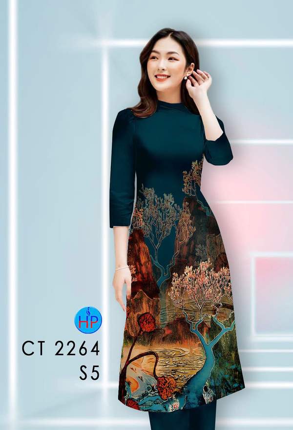 Vải Áo Dài Cách Tân Phong Cảnh AD CT2264