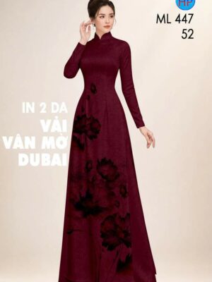 Vải Áo Dài Hoa In 4D AD ML447