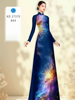 Vải Áo Dài Hoa In 3D AD 27370