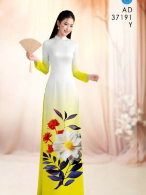 Vải Áo Dài Hoa Cúc AD 37191