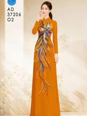Vải Áo Dài Hoa In 3D AD 37206