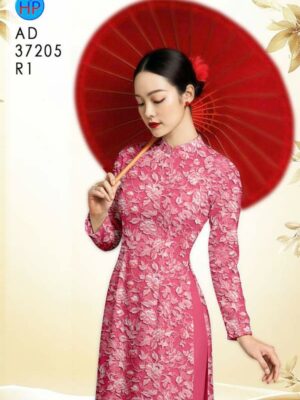Vải Áo Dài Hoa In 3D AD 37205