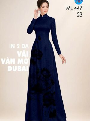 Vải Áo Dài Hoa In 4D AD ML447
