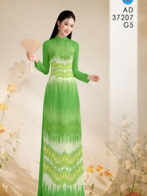 Vải Áo Dài Hoa In 3D AD 37207