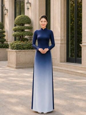 Vải Áo Dài Chuyển Sắc AD BT001
