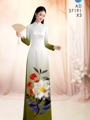 Vải Áo Dài Hoa Cúc AD 37191