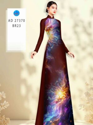 Vải Áo Dài Hoa In 3D AD 27370