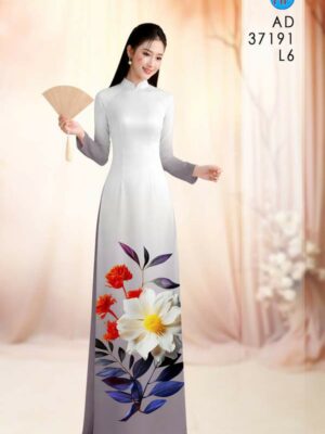 Vải Áo Dài Hoa Cúc AD 37191