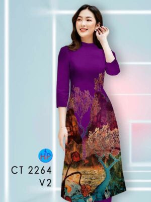 Vải Áo Dài Cách Tân Phong Cảnh AD CT2264